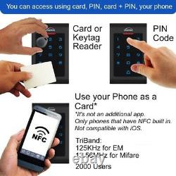 Zemgo Smart Wifi Door Access Control System Avec App + Keypad/reader + Maglock