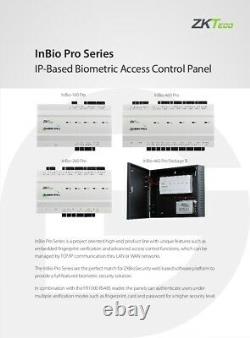 Zkteco Inbio 460 Pro Access Control 4 Porte, Lecteurs Biométriques Zk, Tcpip